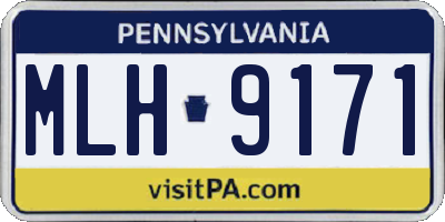 PA license plate MLH9171