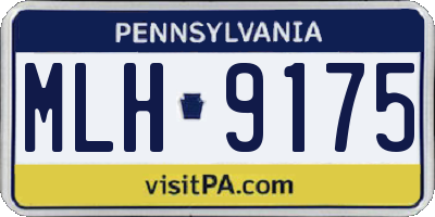 PA license plate MLH9175
