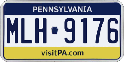 PA license plate MLH9176