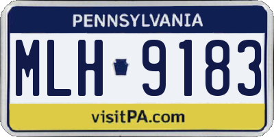 PA license plate MLH9183