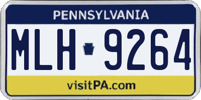 PA license plate MLH9264