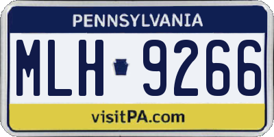 PA license plate MLH9266
