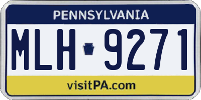 PA license plate MLH9271