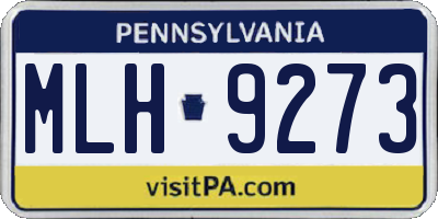 PA license plate MLH9273