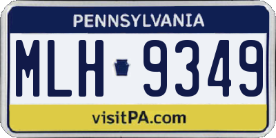 PA license plate MLH9349
