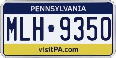 PA license plate MLH9350