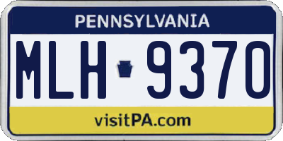 PA license plate MLH9370