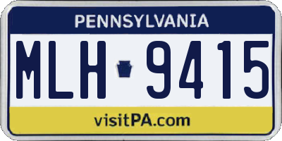 PA license plate MLH9415