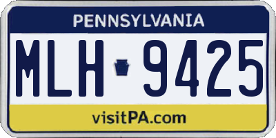 PA license plate MLH9425