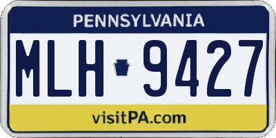 PA license plate MLH9427