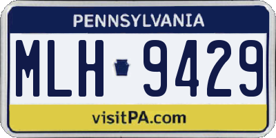 PA license plate MLH9429