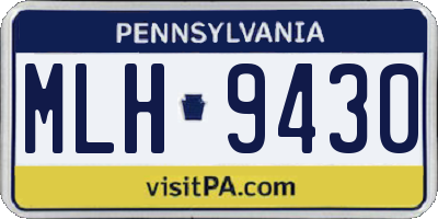 PA license plate MLH9430
