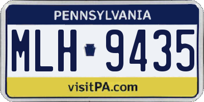 PA license plate MLH9435