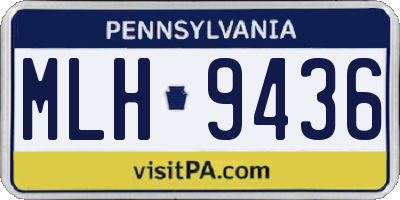 PA license plate MLH9436