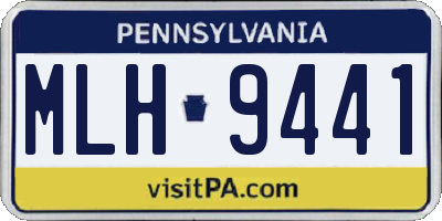PA license plate MLH9441