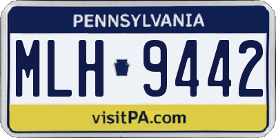 PA license plate MLH9442