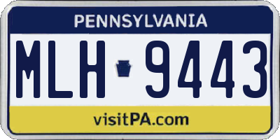 PA license plate MLH9443