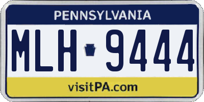 PA license plate MLH9444