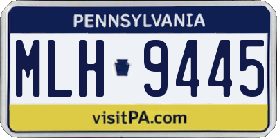 PA license plate MLH9445