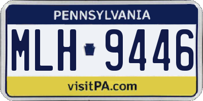 PA license plate MLH9446