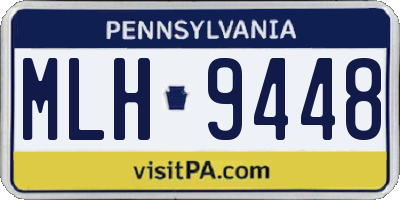 PA license plate MLH9448
