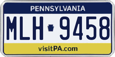 PA license plate MLH9458