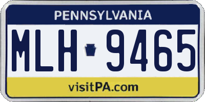 PA license plate MLH9465