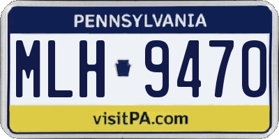 PA license plate MLH9470