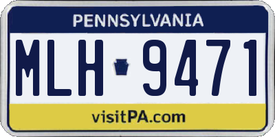PA license plate MLH9471