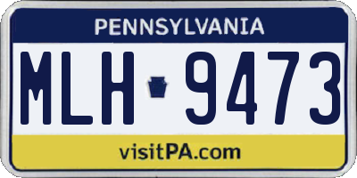 PA license plate MLH9473