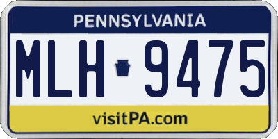 PA license plate MLH9475