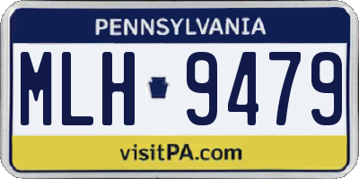 PA license plate MLH9479
