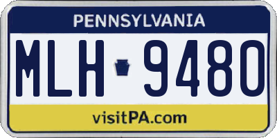 PA license plate MLH9480