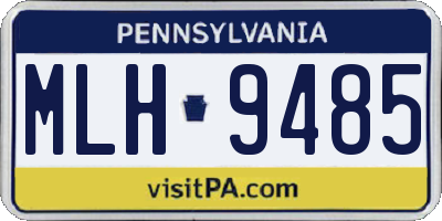 PA license plate MLH9485