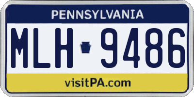 PA license plate MLH9486