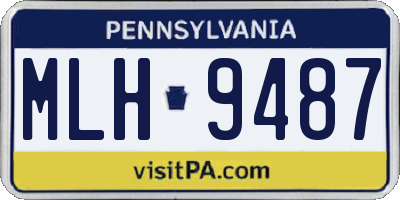PA license plate MLH9487