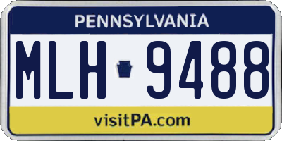 PA license plate MLH9488