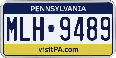 PA license plate MLH9489