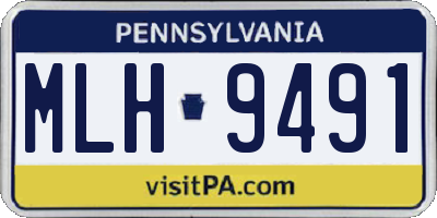 PA license plate MLH9491