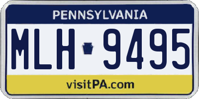PA license plate MLH9495