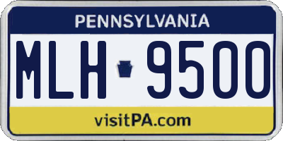 PA license plate MLH9500