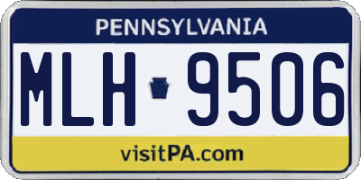 PA license plate MLH9506