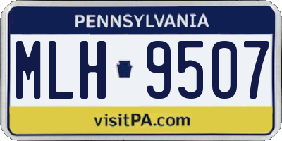 PA license plate MLH9507