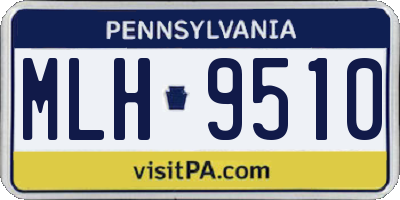 PA license plate MLH9510