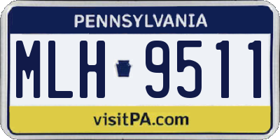 PA license plate MLH9511