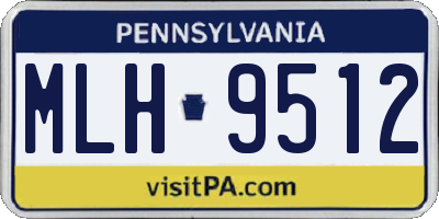 PA license plate MLH9512