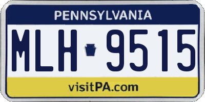 PA license plate MLH9515