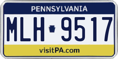 PA license plate MLH9517