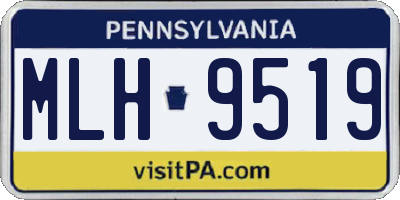 PA license plate MLH9519