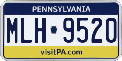 PA license plate MLH9520